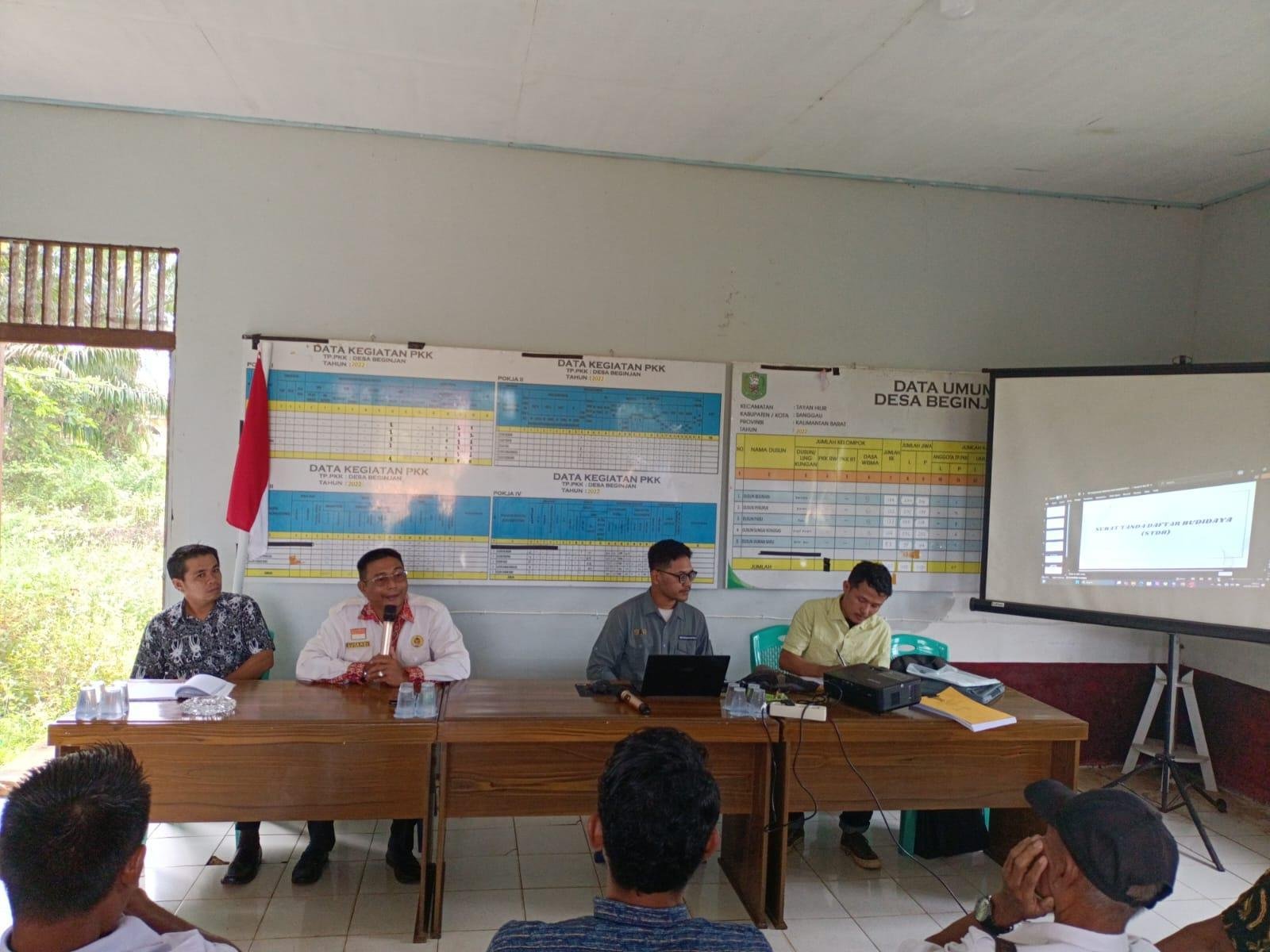 Pemerintah Desa Beginjan Adakan Sosialisasi Pemetaan dan Pendataan Petani Mandiri