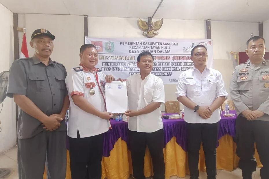 Suksesnya Mudesus Pembentukan Koperasi Desa Merah Putih Peruan Dalam