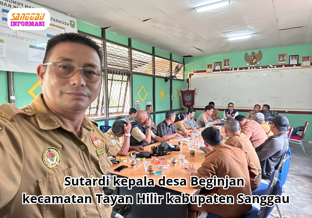 Kepala Desa Beginjan, Sutardi, Hadiri Rapat Koperasi Desa/Kelurahan Merah Putih di Kantor Camat Tayan Hilir