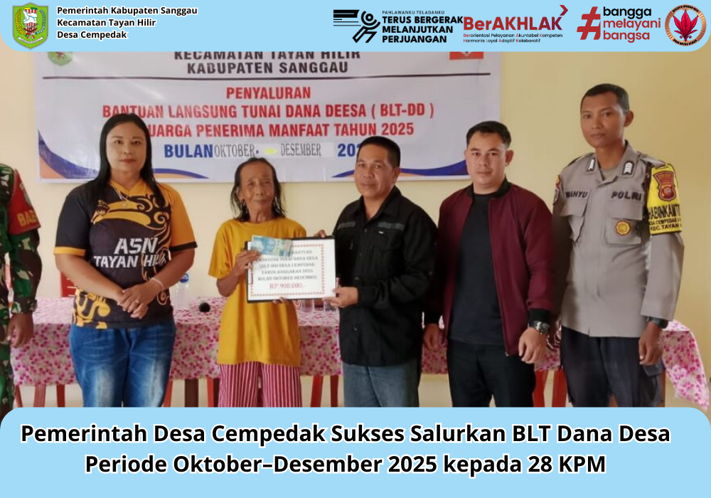 Pemerintah Desa Cempedak Sukses Salurkan BLT Dana Desa Periode Oktober–Desember 2025
