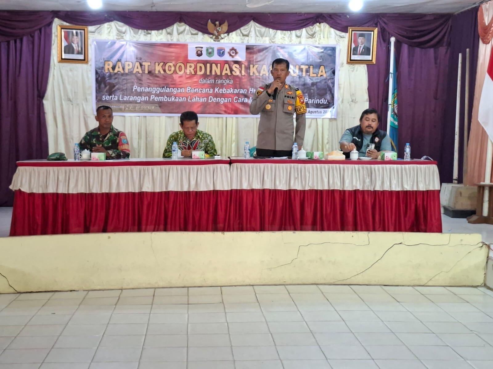 Rapat Koordinasi Karhutla Parindu: Lintas Sektor Bersatu Cegah Kebakaran Hutan dan Lahan