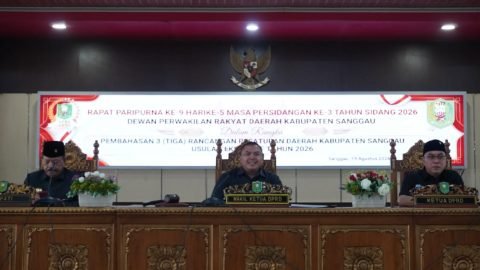 Rapat Paripurna Ke-9 DPRD Sanggau dipimpin oleh Robbi Sugianto, SE Bahas Pengambilan Keputusan Raperda Usulan Eksekutif
