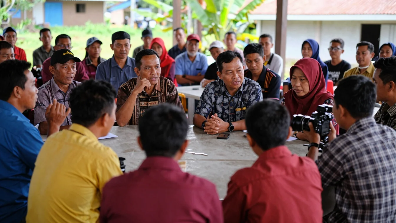 Authentic photojournalism of a community meeting in Sanggau, peop