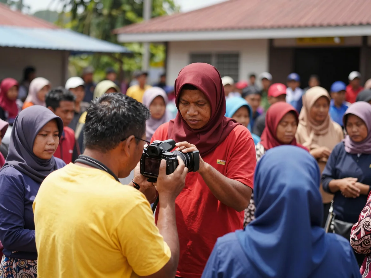 Authentic photojournalism of a local community organization event
